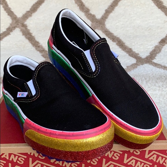 VANS CLASSIC SLIP ON S PLATFORMS GLITTER WMNS - Picture 14 of 16